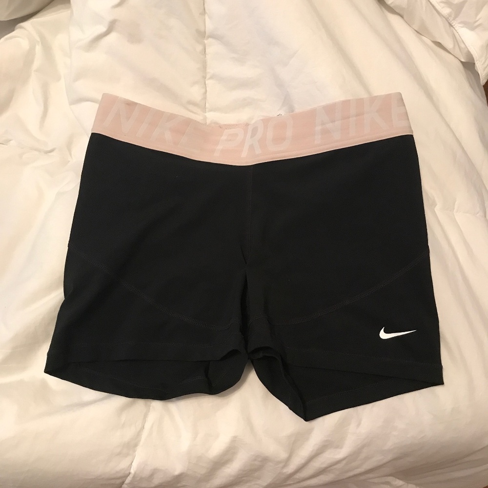 Nike Pro Spandex Shorts Black and Pink Size Large